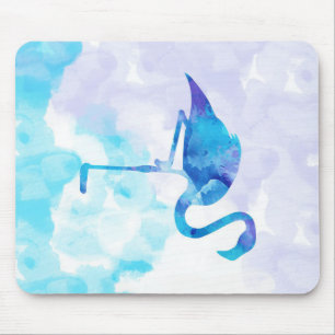 Watercolor Abstract Flamingo Gifts Lovers Mouse Pad