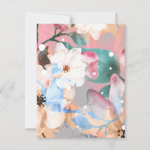 Watercolor Abstract Flowers 1 Card