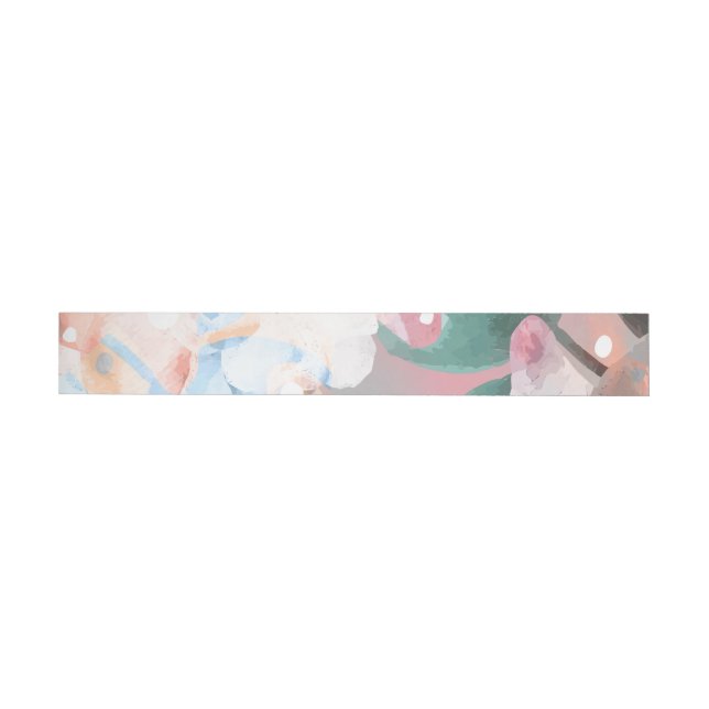 Watercolor Abstract Flowers 1 Wrap Around Label (Individual)