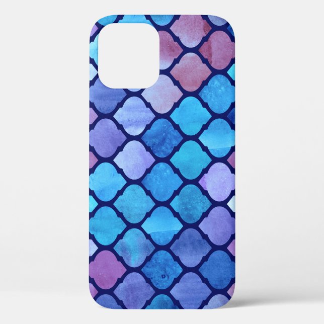 Watercolor Abstract Geometric Arab Tiles Case-Mate iPhone Case (Back)