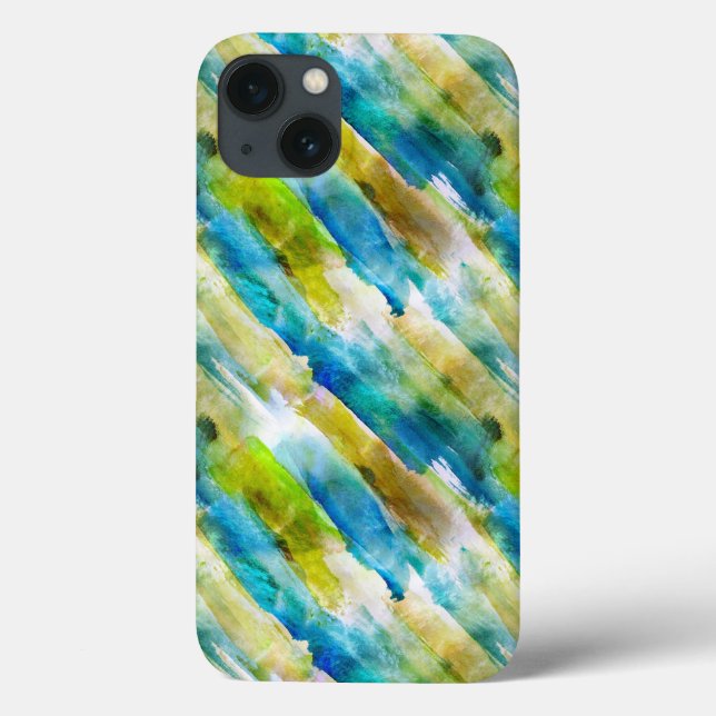Watercolor abstract green, blue Case-Mate iPhone case (Back)