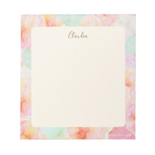 Watercolor Abstract Ice Cream Personal Stationery Notepad