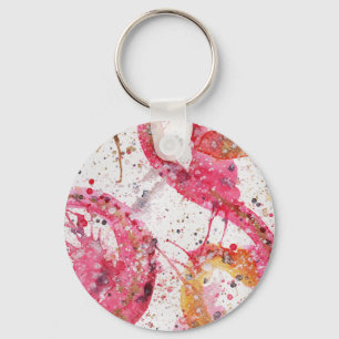 Watercolor abstract keychain