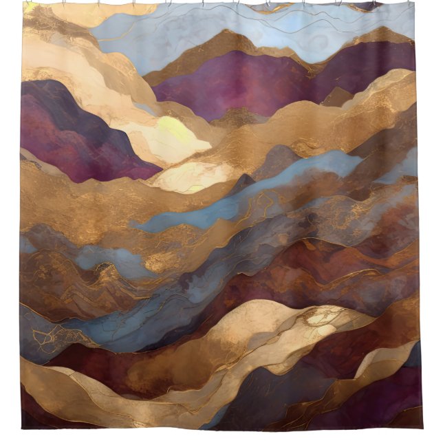 Watercolor Abstract Landscape Painting Gold (Front)