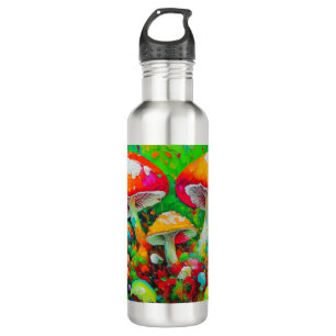 Watercolor Abstract Mushrooms 710 Ml Water Bottle