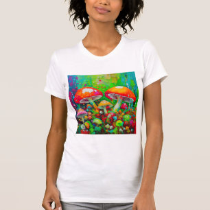 Watercolor Abstract Mushrooms T-Shirt