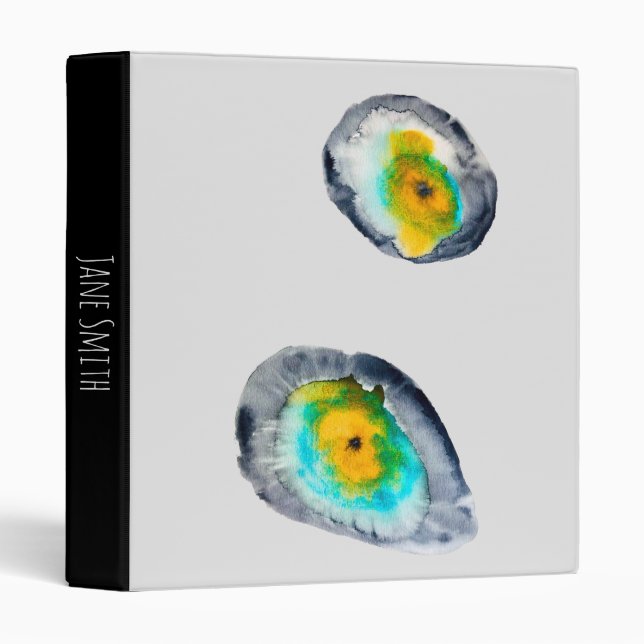watercolor abstract oyster shells binder (Front/Spine)