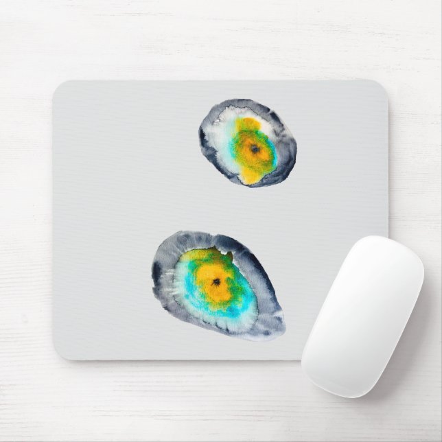 watercolor abstract oyster shells mouse pad (With Mouse)