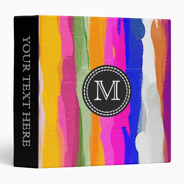 Watercolor Abstract Pattern #2 Binder (Front/Spine)