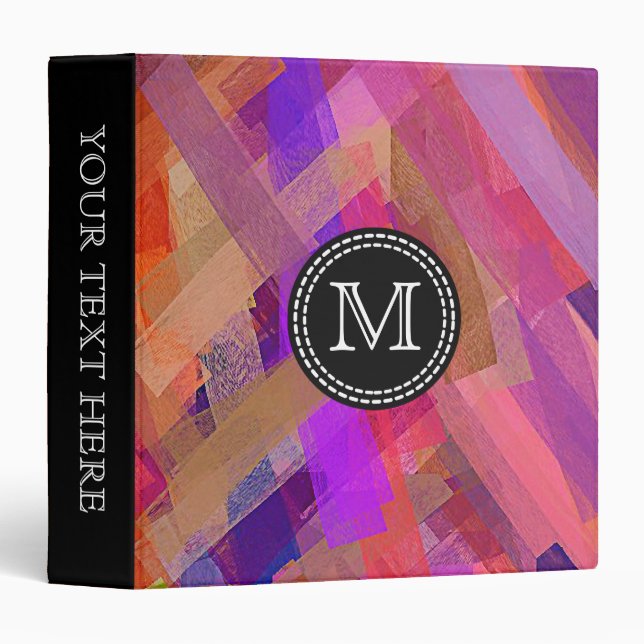 Watercolor Abstract Pattern #7 Binder (Front/Spine)