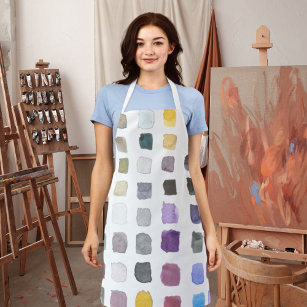 Watercolor Abstract Pattern Apron