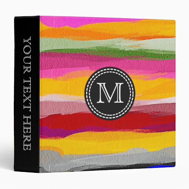 Watercolor Abstract Pattern Binder (Front/Spine)