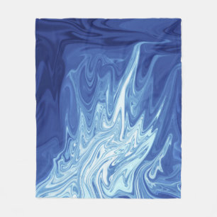 Watercolor abstract pattern fleece blanket