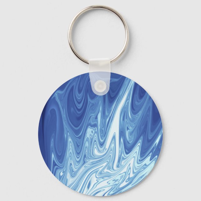 Watercolor abstract pattern keychain (Front)