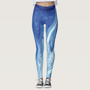 Watercolor abstract pattern leggings