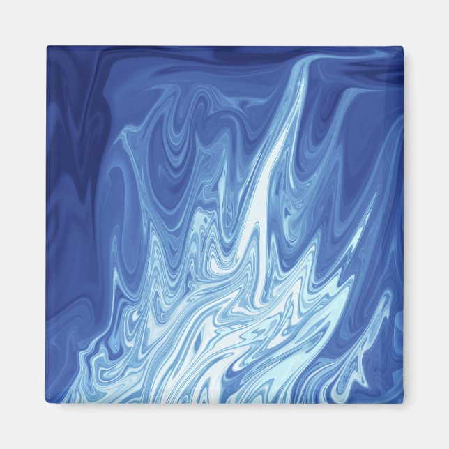Watercolor abstract pattern magnet (Front)