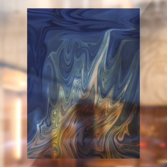 Watercolor abstract pattern window cling (Sheet 2)