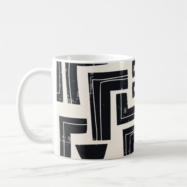 Watercolor abstract shapes coffee mug (Left)