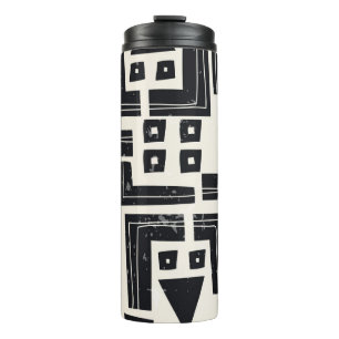 Watercolor abstract shapes thermal tumbler
