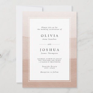 Watercolor Abstract Wedding Invitation