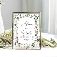 Watercolor Advice and Wishes Poster Sign