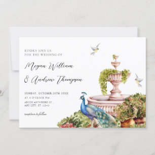 Watercolor aesthetic garden wedding save the date
