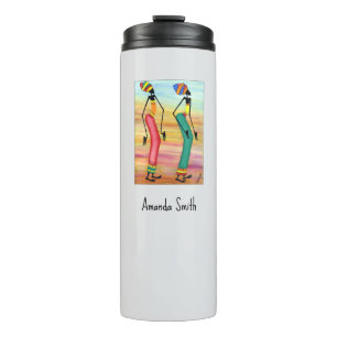 Watercolor, African Art, Inspirational Walk Thermal Tumbler