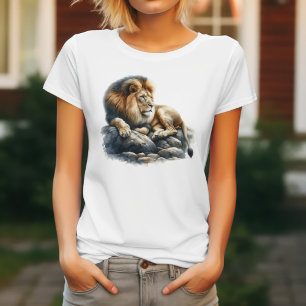 Watercolor African Lion  T-Shirt