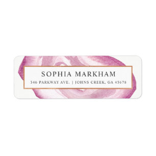 Watercolor Agate Mauve Pink