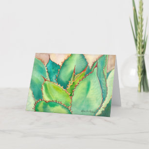 Watercolor Agave Greeting Card #2