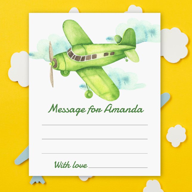 Watercolor airplane birthday time capsule message (Creator Uploaded)