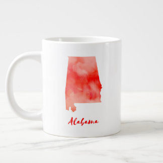 Watercolor Alabama United States Large Coffee Mug
