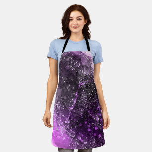 Watercolor Alcohol ink Black Beauty Apron