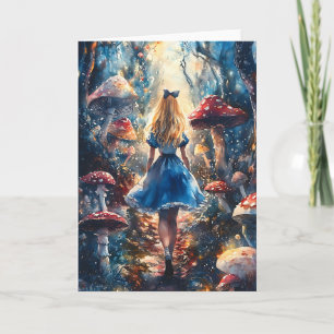 Watercolor Alice in Wonderland Card