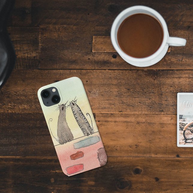 Watercolor Alley Cats Case-Mate iPhone Case (Creator Uploaded)