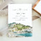 Watercolor Amalfi Coast Italy Save the Date Invita