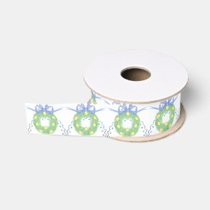 Watercolor Amalfi Lemons Grosgrain Ribbon
