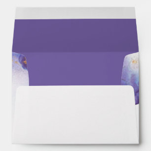 Watercolor Amethyst  Gold Geode JustCards™ Envelope
