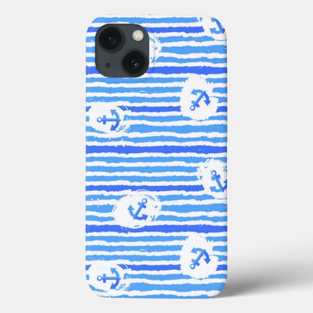 Watercolor Anchor Pattern 1 Case-Mate iPhone Case (Back)