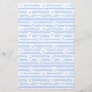 Watercolor Anchor Pattern 1 Stationery