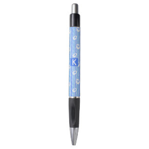 Watercolor Anchor Pattern Add Your Initial Pen