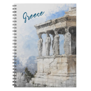 Watercolor Ancient Athens Ruins Notebook – greece