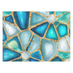 Watercolor and gold cells - ocean tablecloth