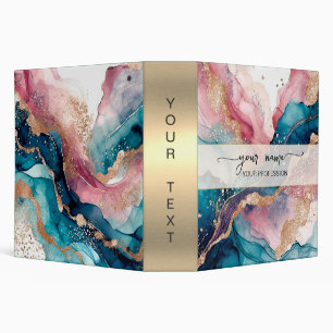 Watercolor and Gold Foil Your name & Profession Binder