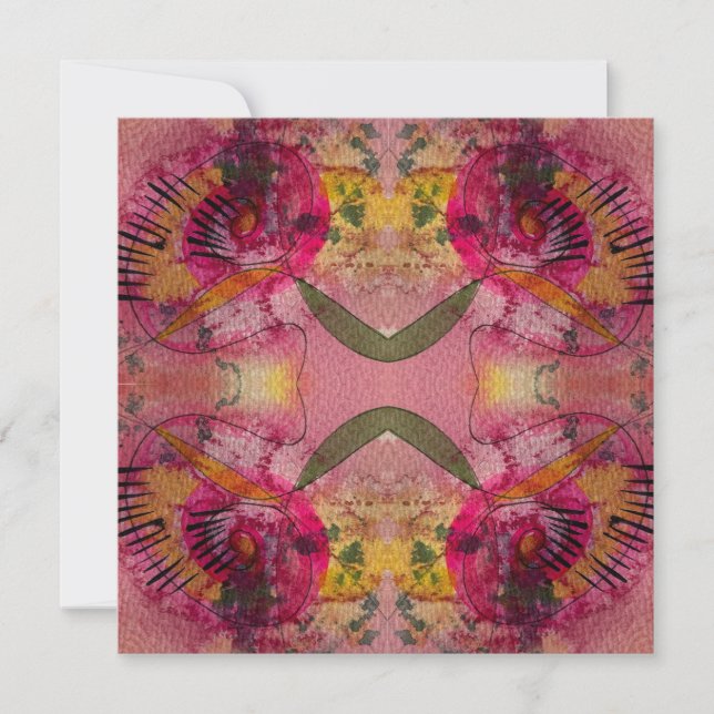 Watercolor And Ink Abstract Beautiful Painting Art Card (Front)