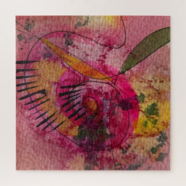 Watercolor And Ink Abstract Beautiful Painting Art Jigsaw Puzzle (Vertical)