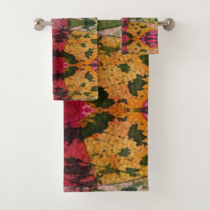 Watercolor And Ink Abstract Expressionism Art Bath Towel Set