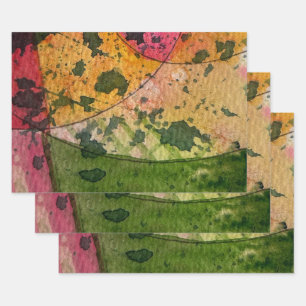 Watercolor And Ink Abstract Expressionism Art Wrapping Paper Sheet