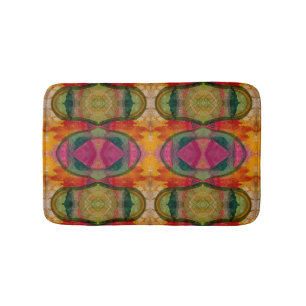 Watercolor And Ink Abstract Expressionistic Art Bath Mat