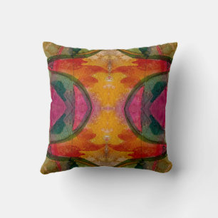 Watercolor And Ink Abstract Expressionistic Art  Throw Pillow